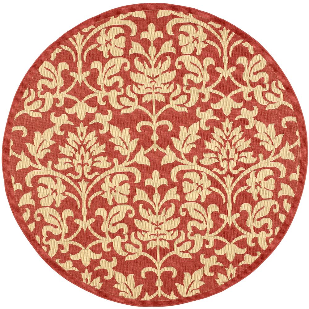 Safavieh CY3416-3707-7R Courtyard Area Rug in RED / NATURAL