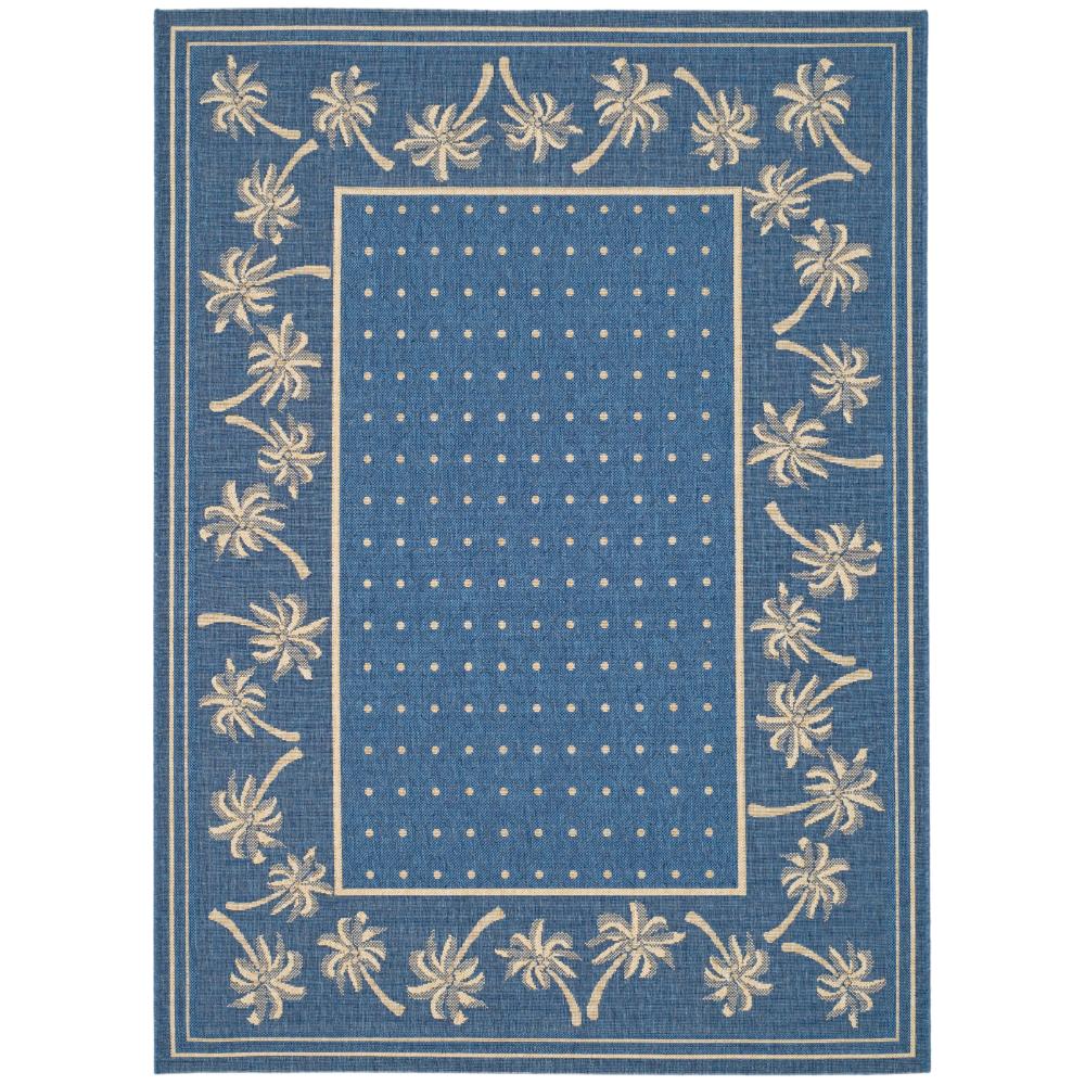 Safavieh CY5148C-8 Courtyard Area Rug in Blue / Ivory
