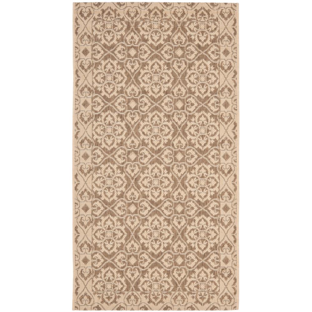 Safavieh CY6550-22-3 Courtyard Area Rug in BROWN / CRÈME