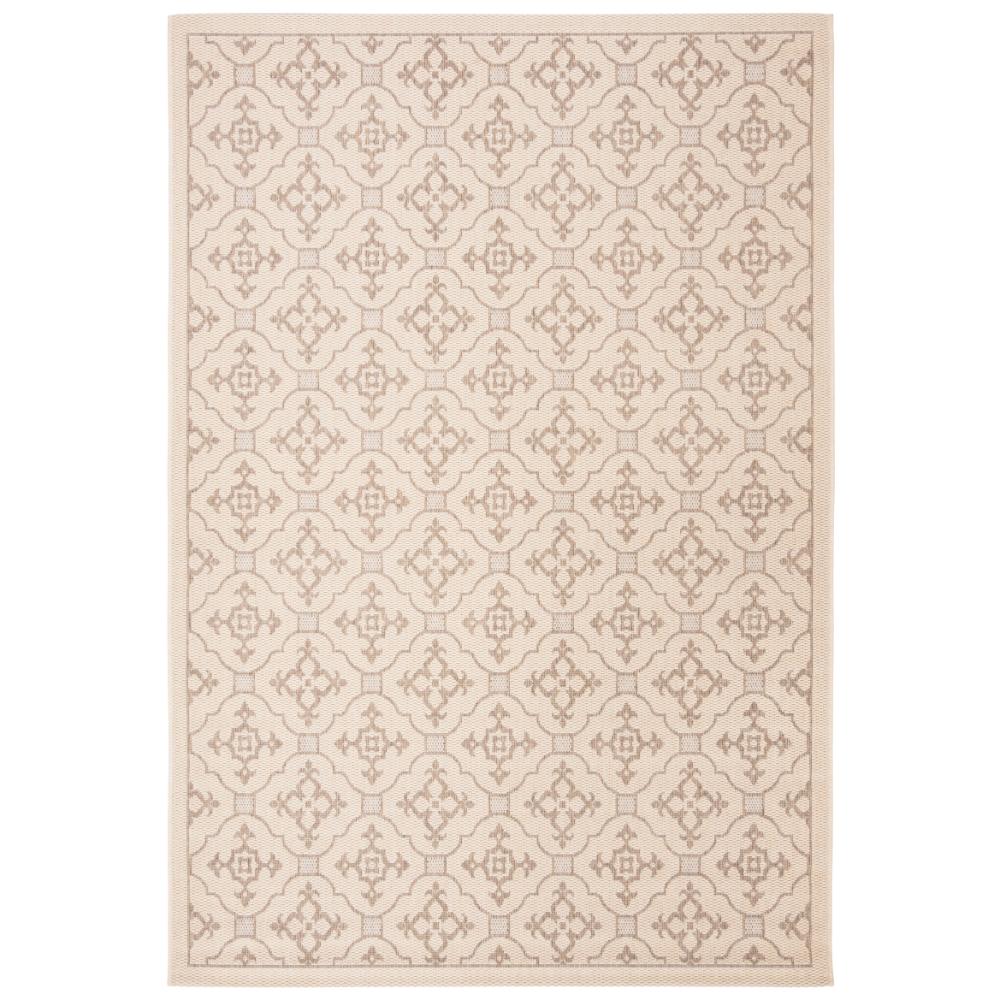 Safavieh CY6564-12-5 Courtyard Area Rug in Creme / Brown