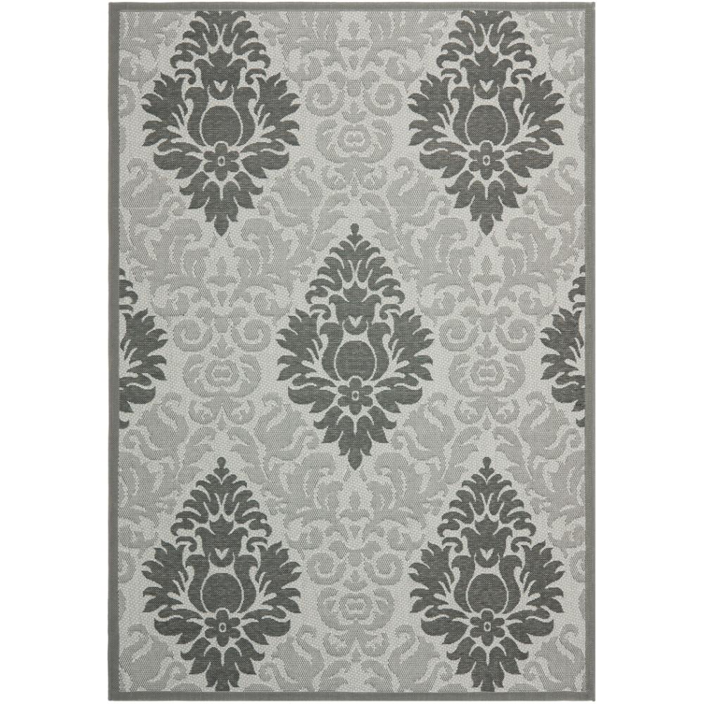 Safavieh CY7133-78A5-5 Courtyard Area Rug in Light Grey / Anthracite