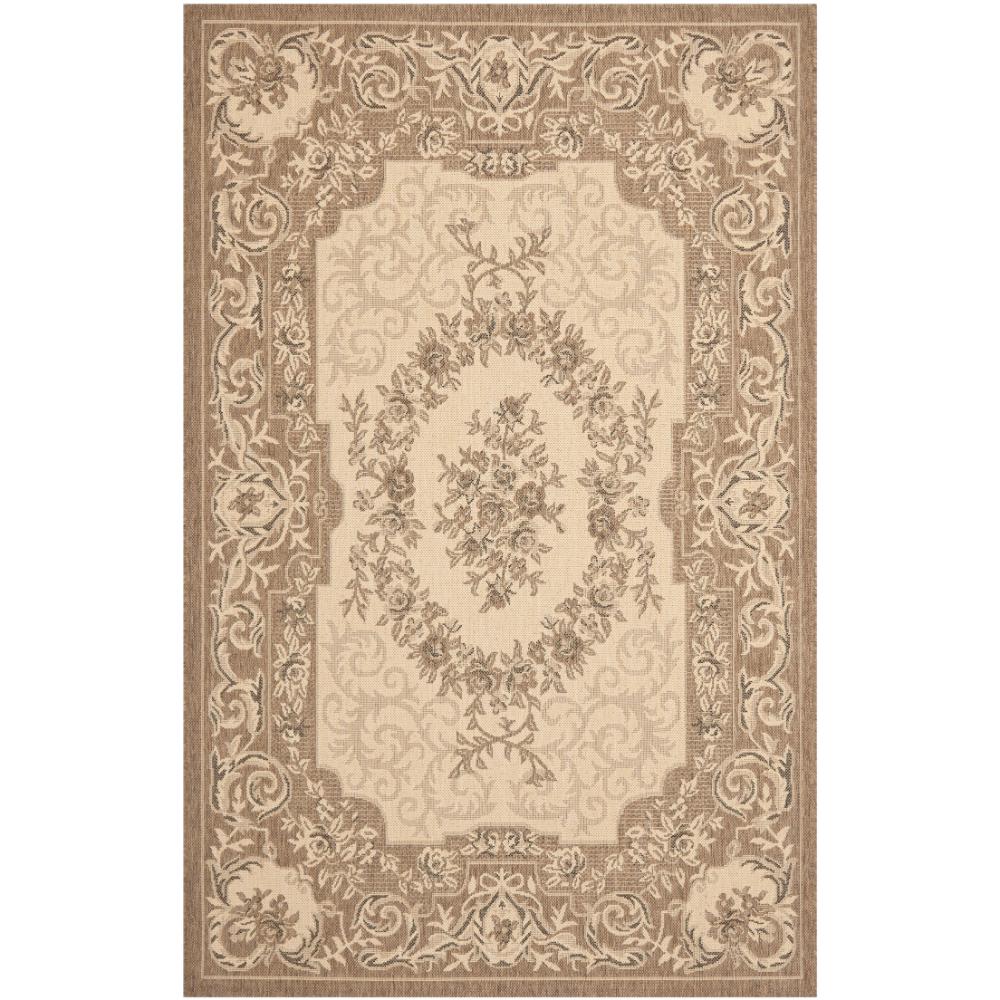 Safavieh CY7208-12A5-4 COURTYARD 7000 Indoor/Outdoor in CREME / BROWN