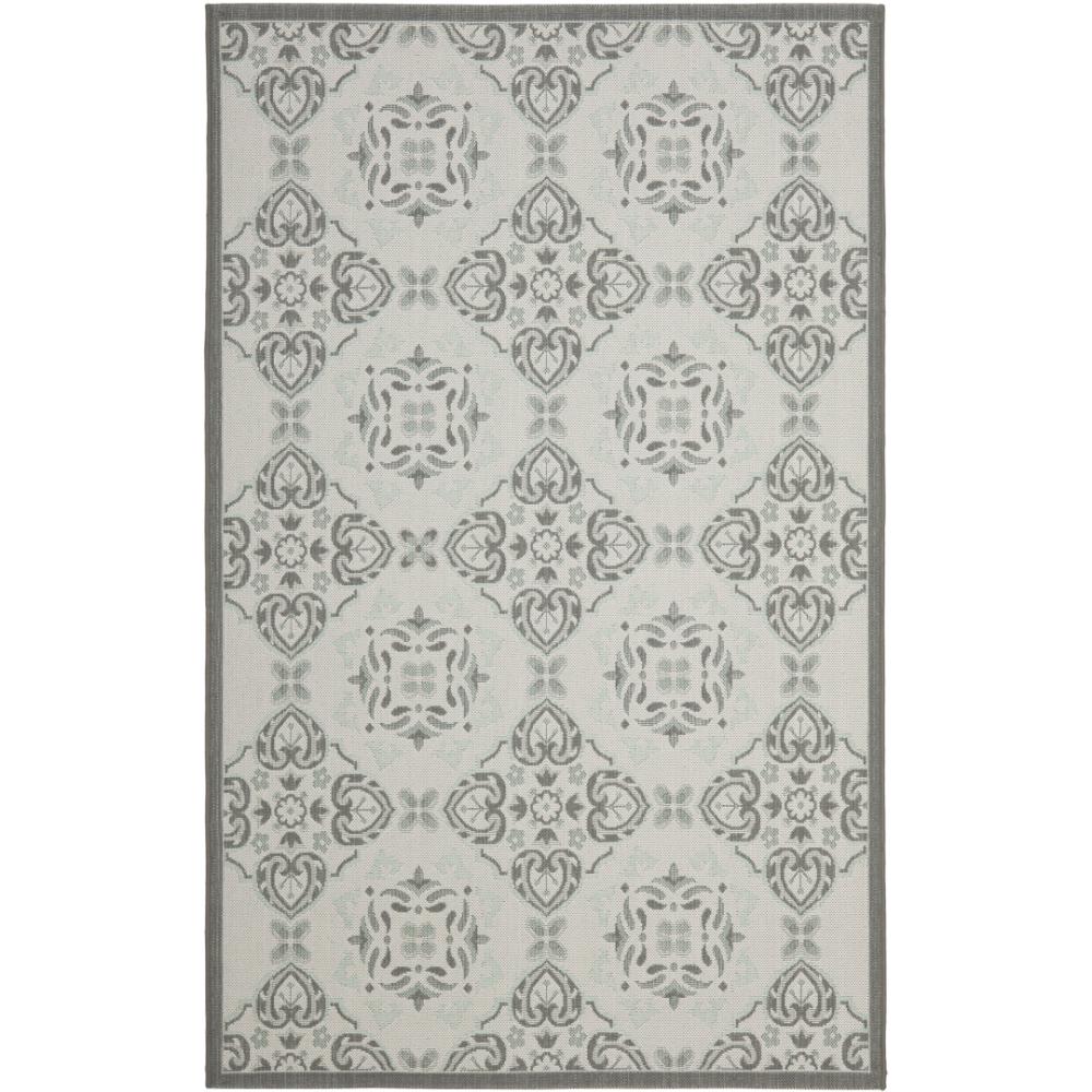Safavieh CY7978-78A18-8 Courtyard Area Rug in Light Grey / Anthracite