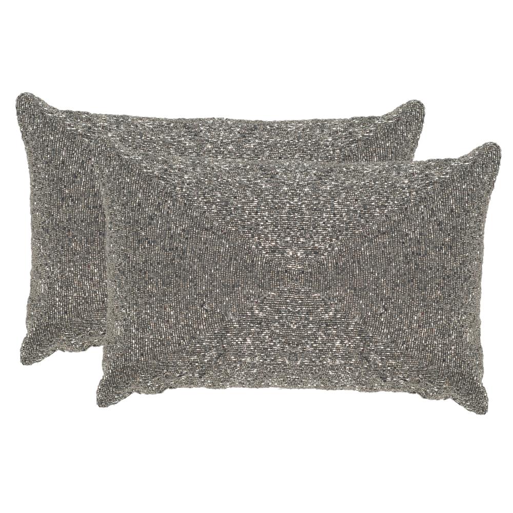Safavieh Glitter Embellished Sparkling Silver Pillow