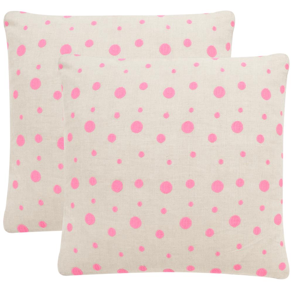 Safavieh Candy Buttons Embroidered Pink Sugar Pillow