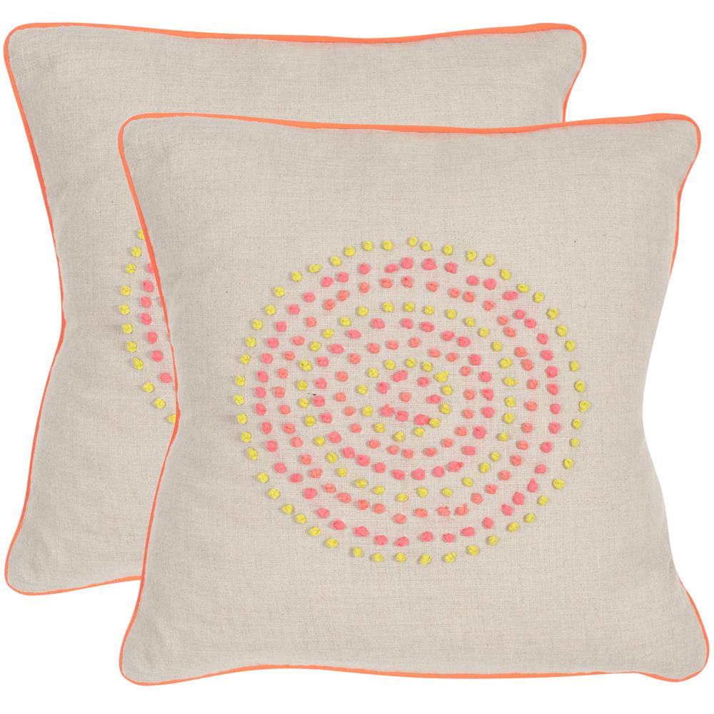 Safavieh Love Knots Embroidered Neon Rainbow Pillow