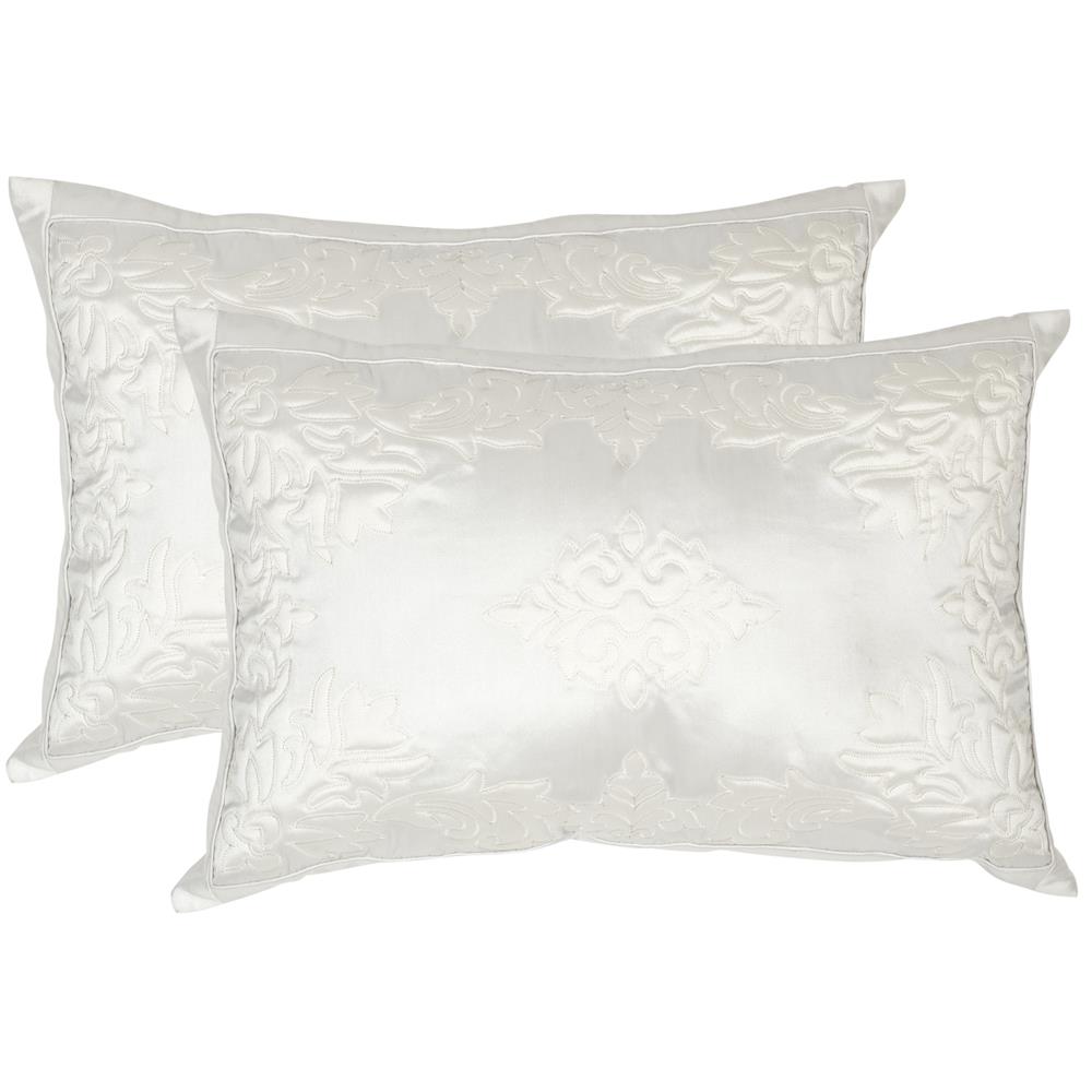 Safavieh Quilted Medallion Textures & Weaves White Pillow