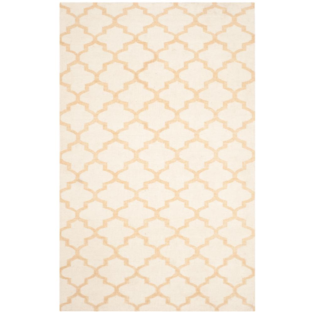 Safavieh DHU117A-5 DHURRIES Indoor in IVORY / GOLD