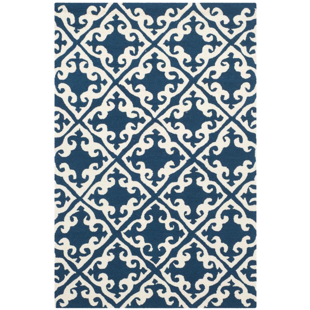 Safavieh EZC416A-2 EASY CARE Indoor in NAVY / IVORY
