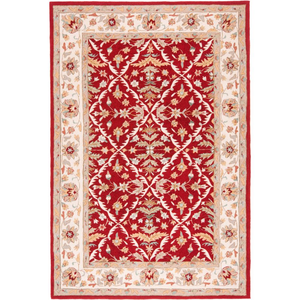 Safavieh EZC717A-6 EASY CARE Indoor in RED / IVORY