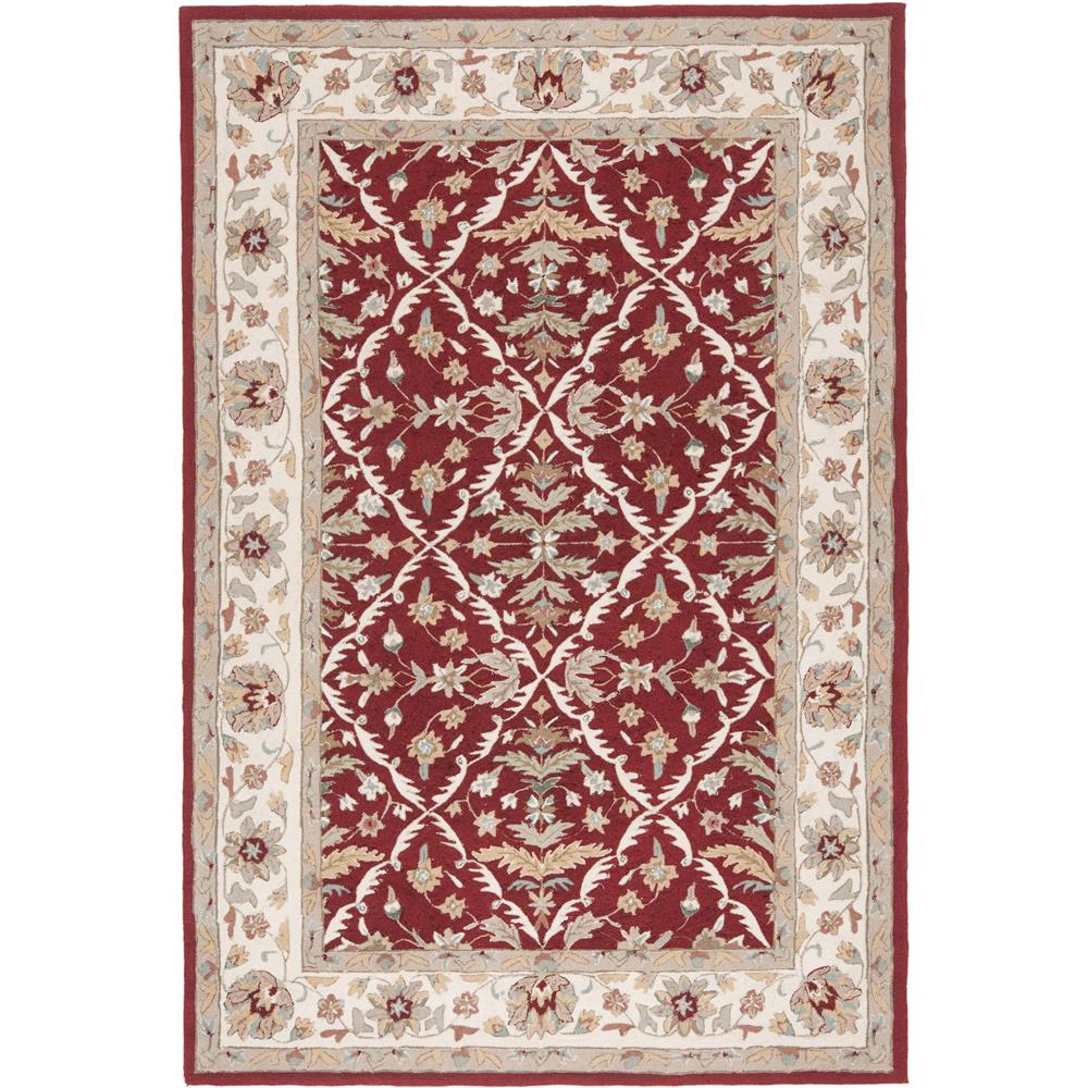 Safavieh EZC717A-210 EASY CARE Indoor in RED / IVORY