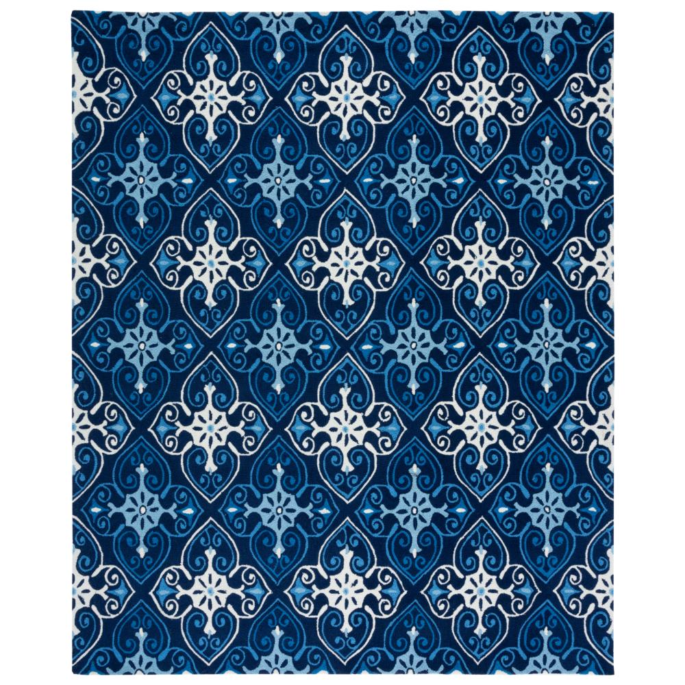 Safavieh FRS232A-8 FOUR SEASONS Indoor/Outdoor in NAVY / IVORY
