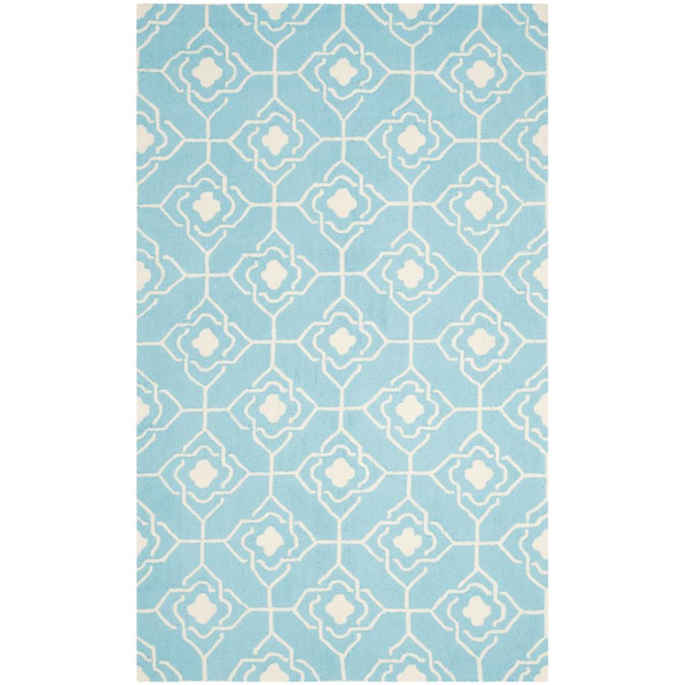 Safavieh FRS233G-5 FOUR SEASONS Indoor/Outdoor in LIGHT BLUE / IVORY