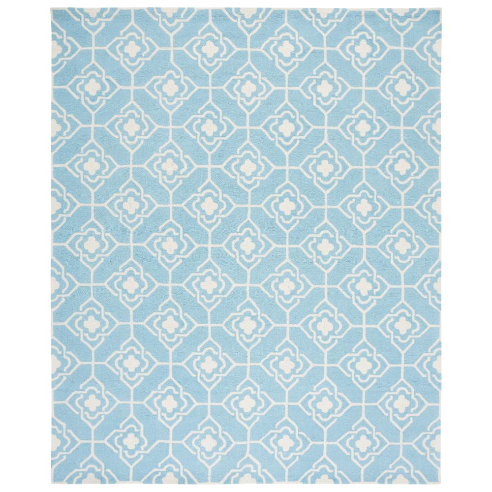 Light Blue Safavieh Four Seasons Collection FRS233G Hand-Hooked Floral Area Rug 5' x 8' Ivory 