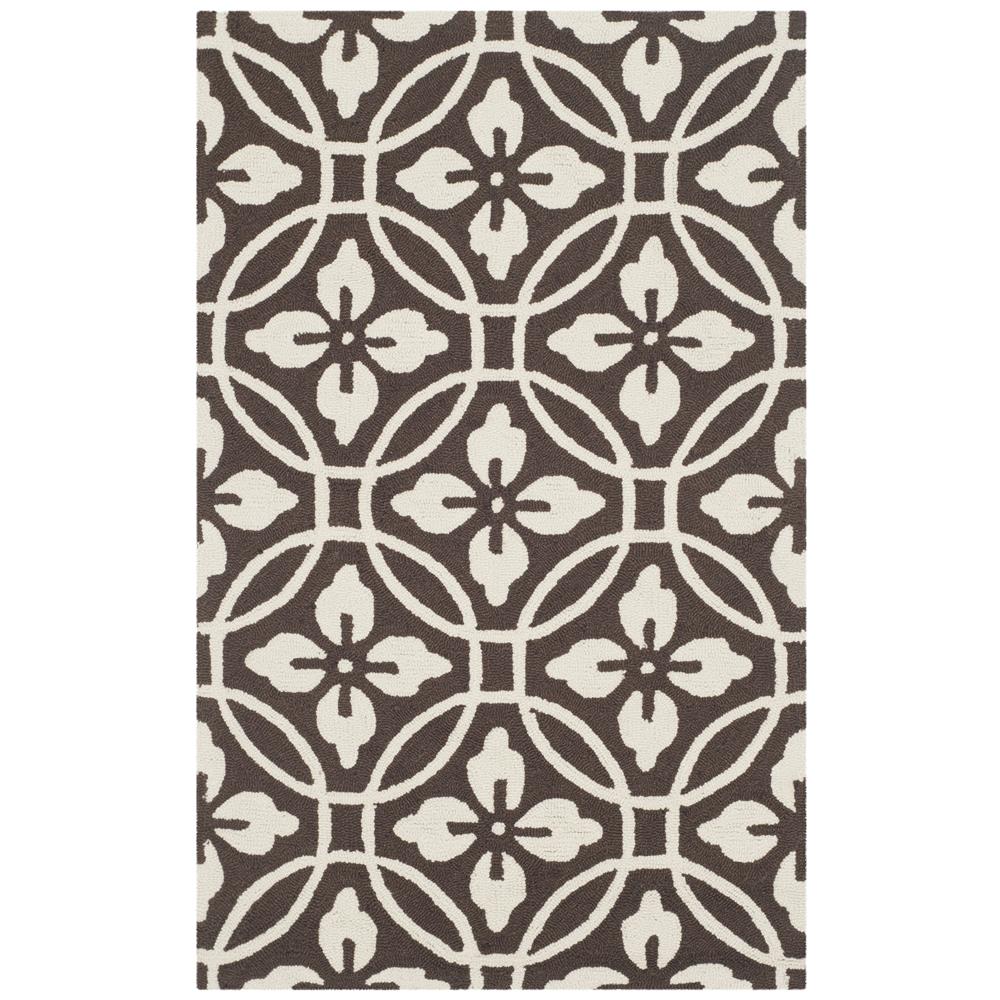 Safavieh FRS236E-4 FOUR SEASONS Indoor/Outdoor in CHOCOLATE / IVORY