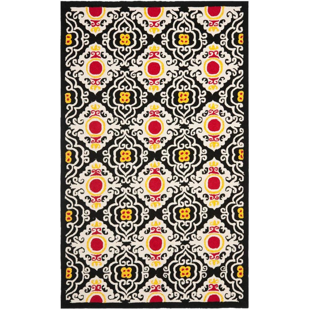 Safavieh FRS417A Four Seasons Area Rug in Black / Ivory