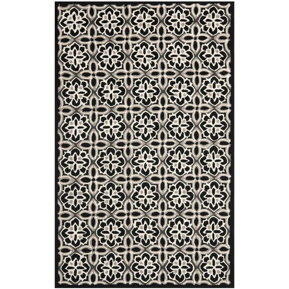 Safavieh FRS448A Four Seasons Area Rug in Black / Ivory