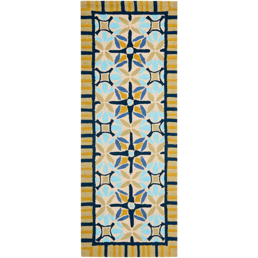 Safavieh FRS449A-26 FOUR SEASONS Indoor/Outdoor in TAN / BLUE