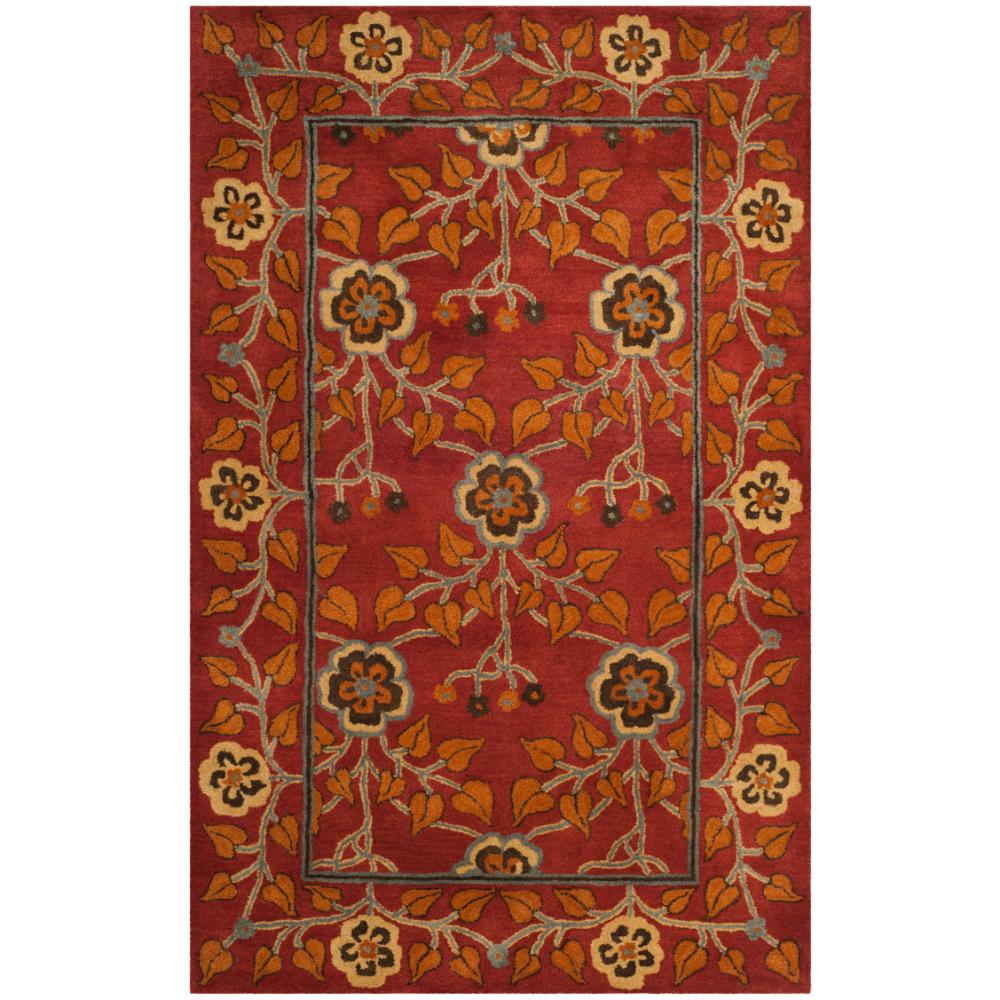 Safavieh HG407A Heritage Area Rug in Red / Multi