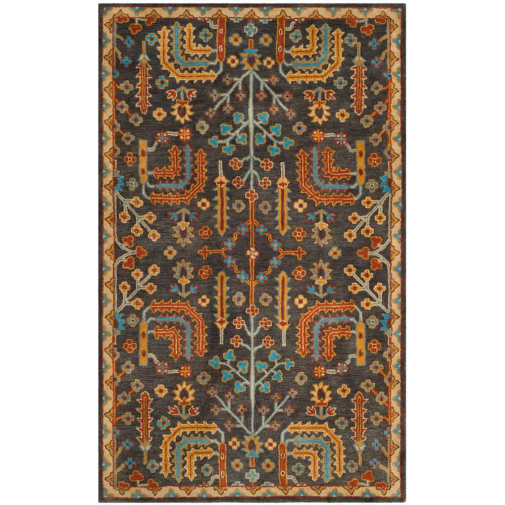 Safavieh HG409A Heritage Area Rug in Charcoal / Multi