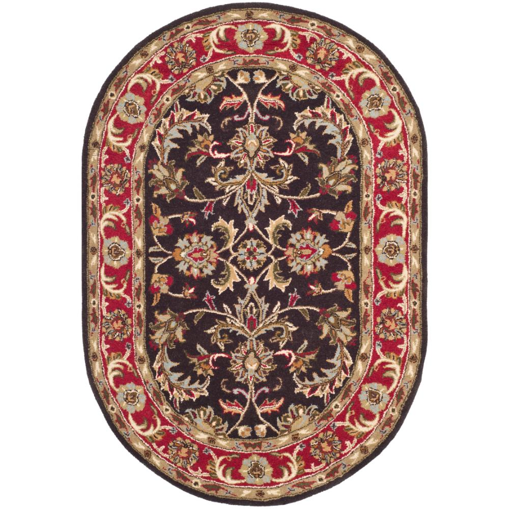 Safavieh HG951A Heritage Area Rug in Chocolate / Red
