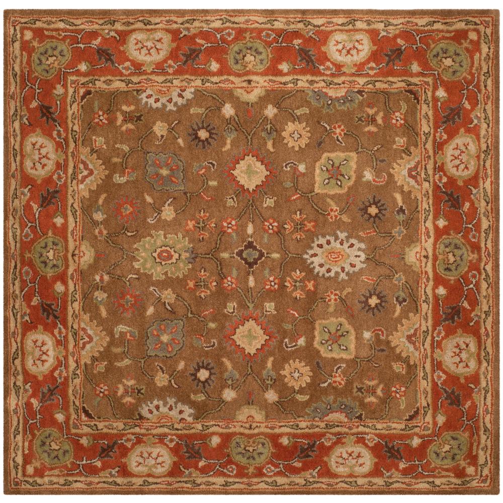 Safavieh HG952A Heritage Area Rug in Moss / Rust