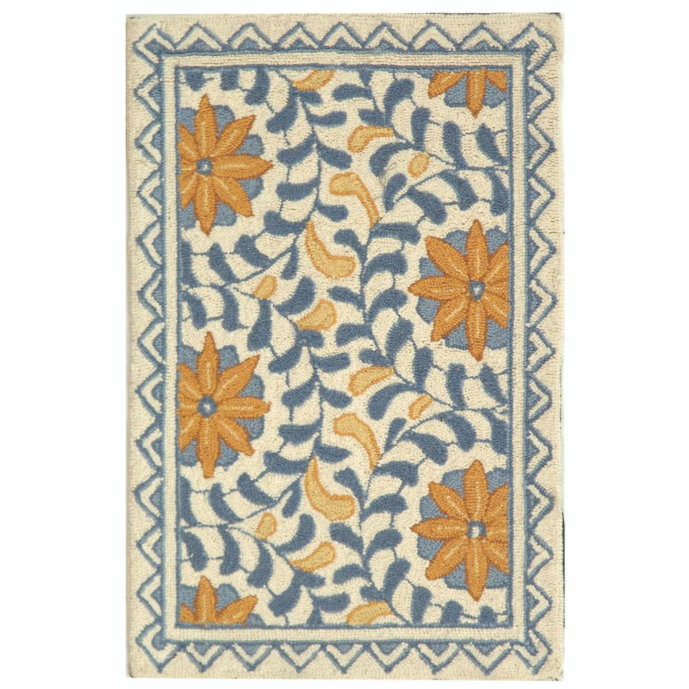Safavieh HK150A-2 Chelsea  Area Rug in IVORY / BLUE