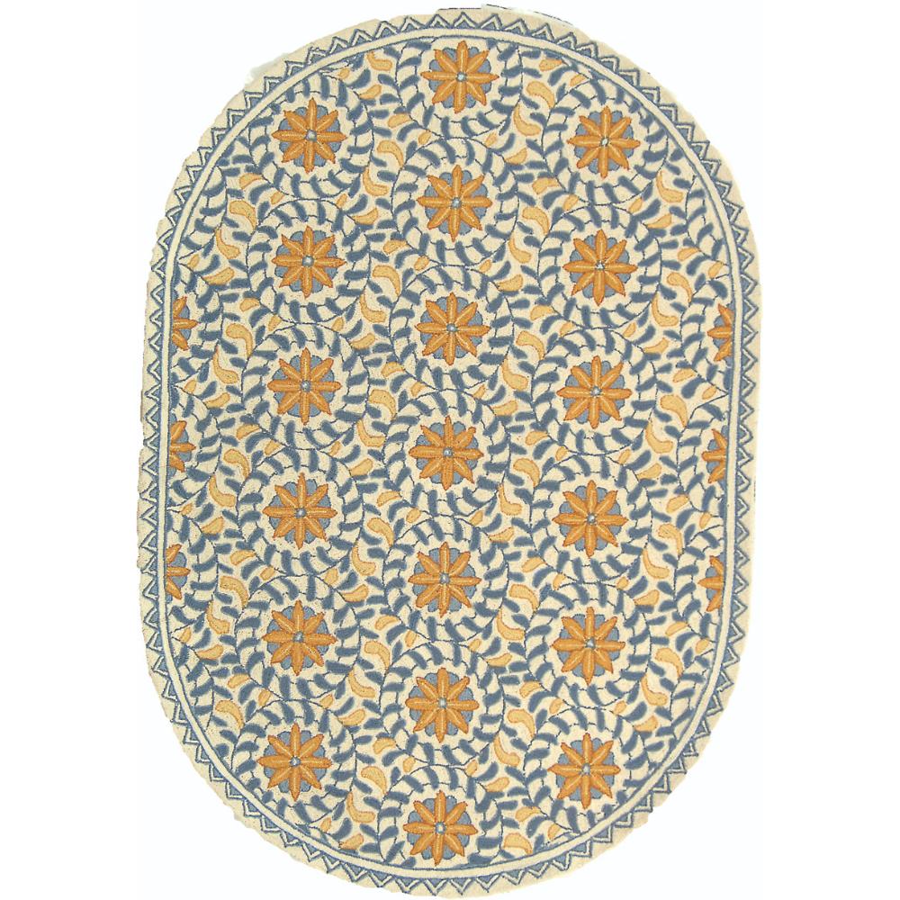 Safavieh HK150A Chelsea Area Rug in Ivory / Blue