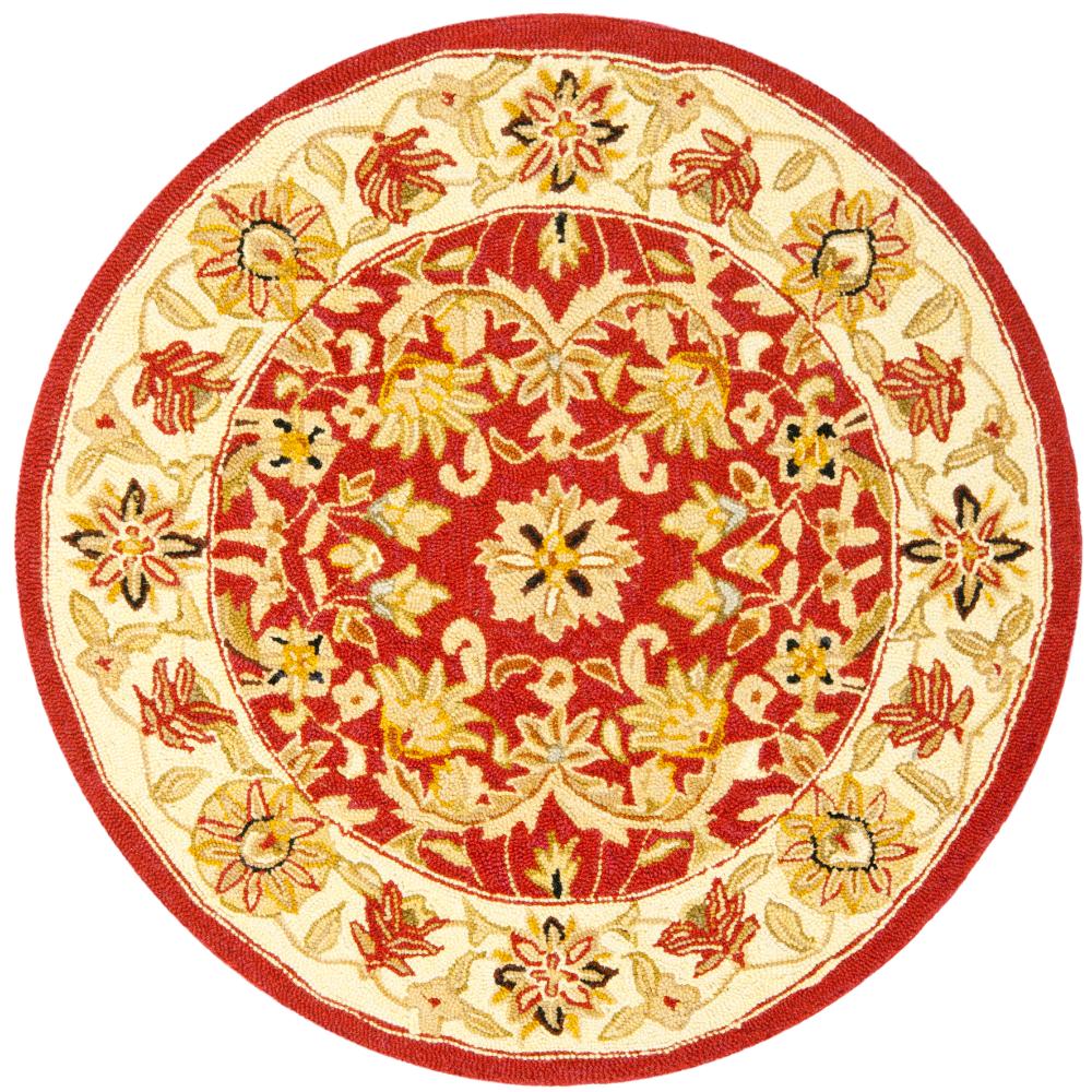 Safavieh HK157A-3R Chelsea  Area Rug in RED / IVORY