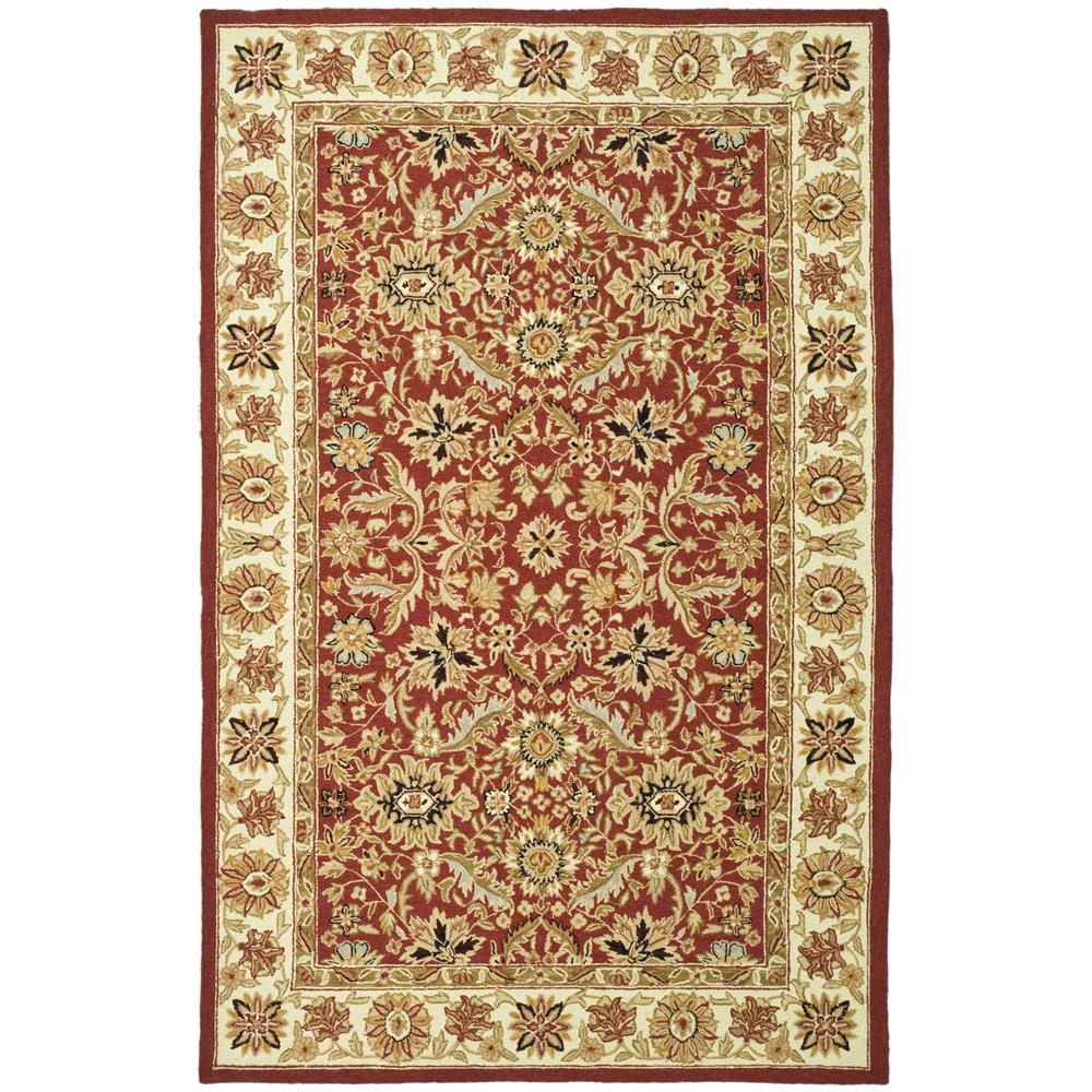 Safavieh HK157A-6 Chelsea  Area Rug in RED / IVORY