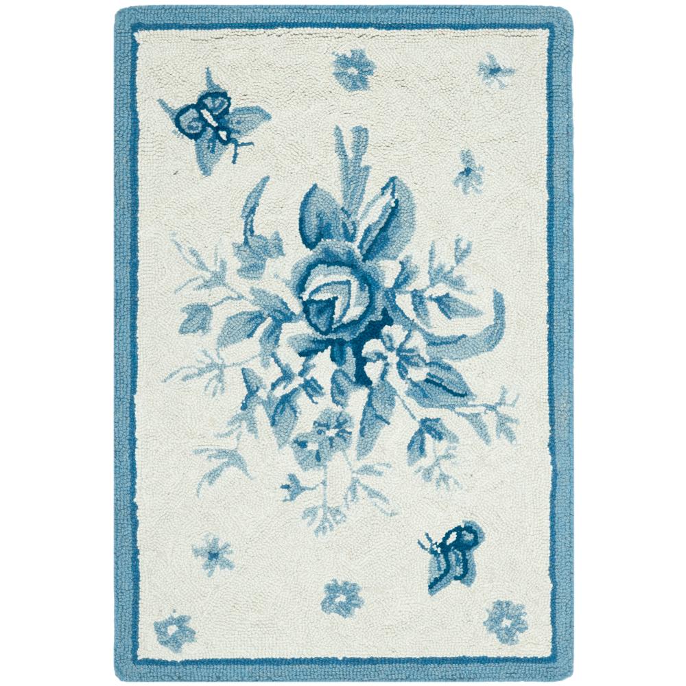 Safavieh HK250A-2 Chelsea  Area Rug in IVORY / BLUE