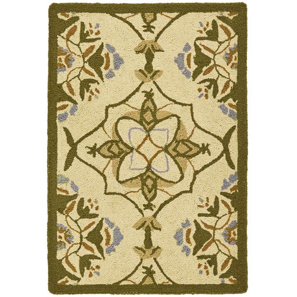 Safavieh HK376A-8 Chelsea  Area Rug in IVORY / GREEN
