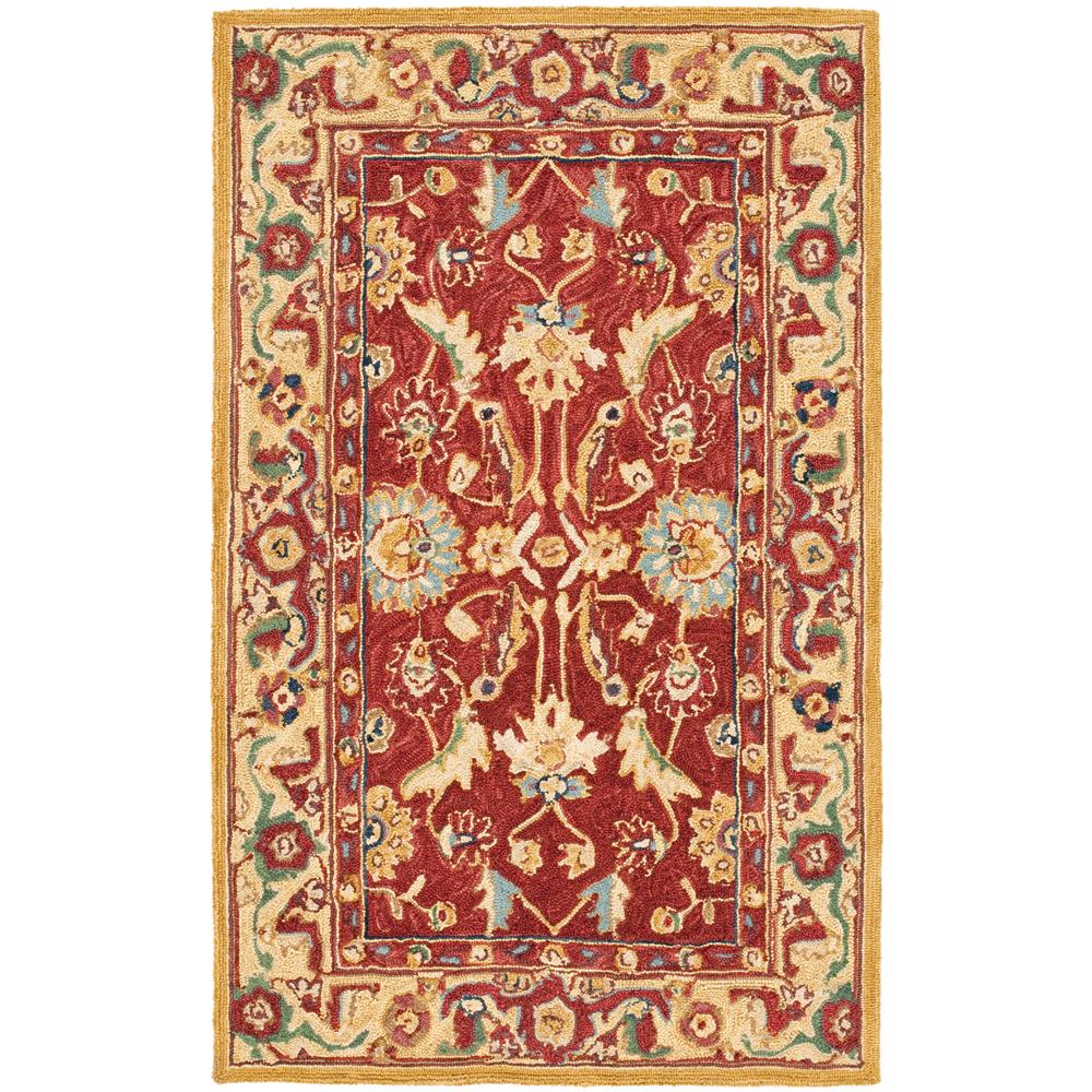 Safavieh HK805A-4 Chelsea  Area Rug in RED / IVORY