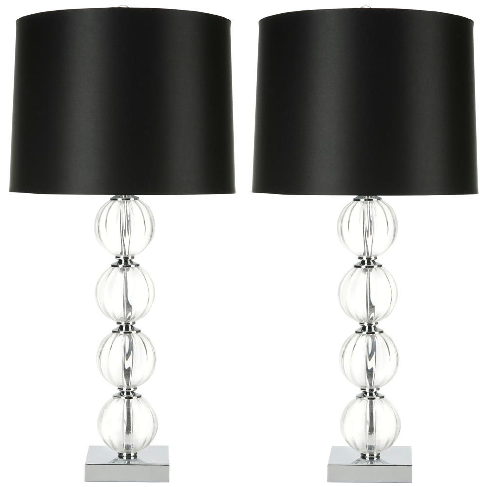 Safavieh LITS4006A Amanda Black Crystal Glass Globe Lamp (Single)