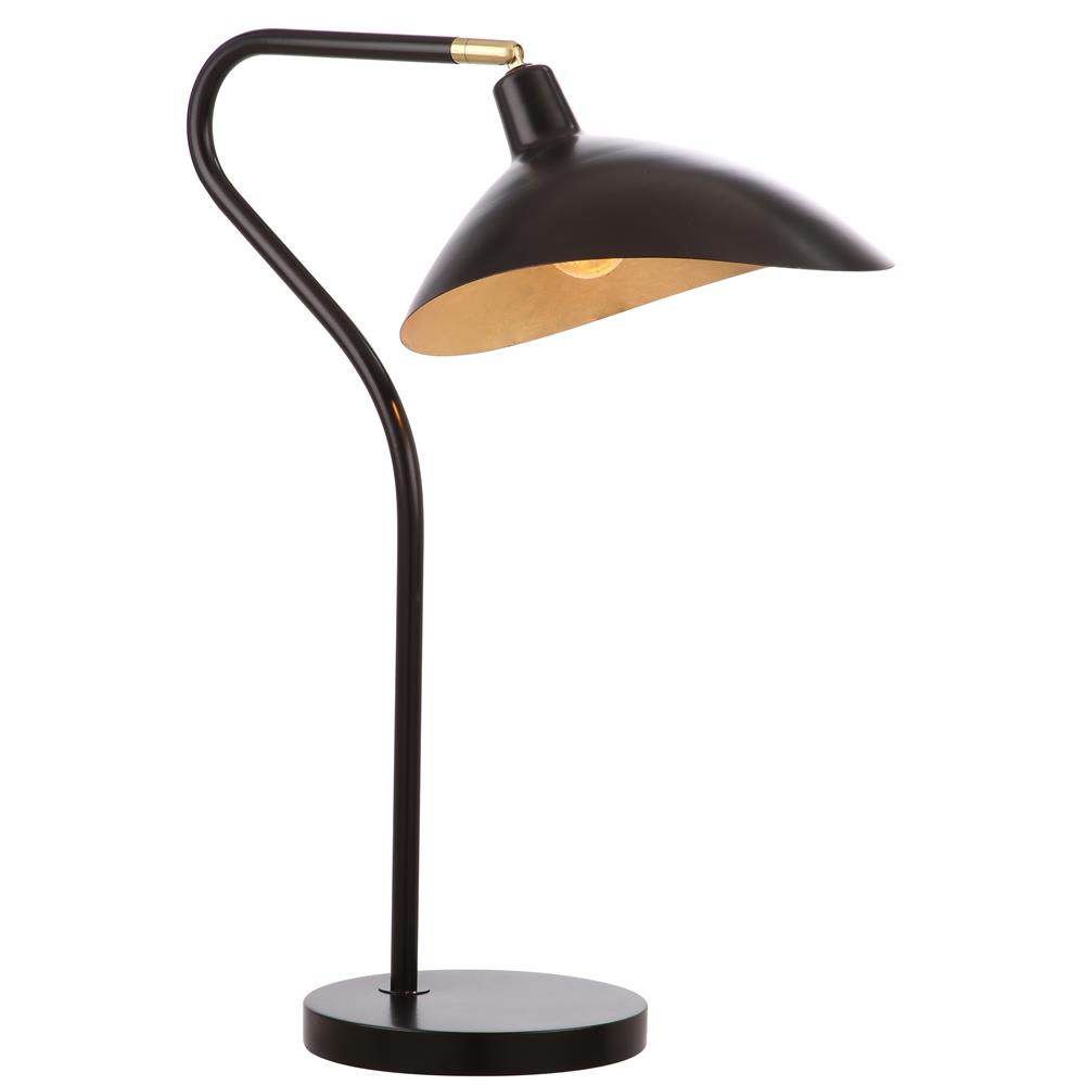 Safavieh LIT4360B BLACK/GOLD GISELLE 30-INCH H ADJUSTABLE TABLE LAMP