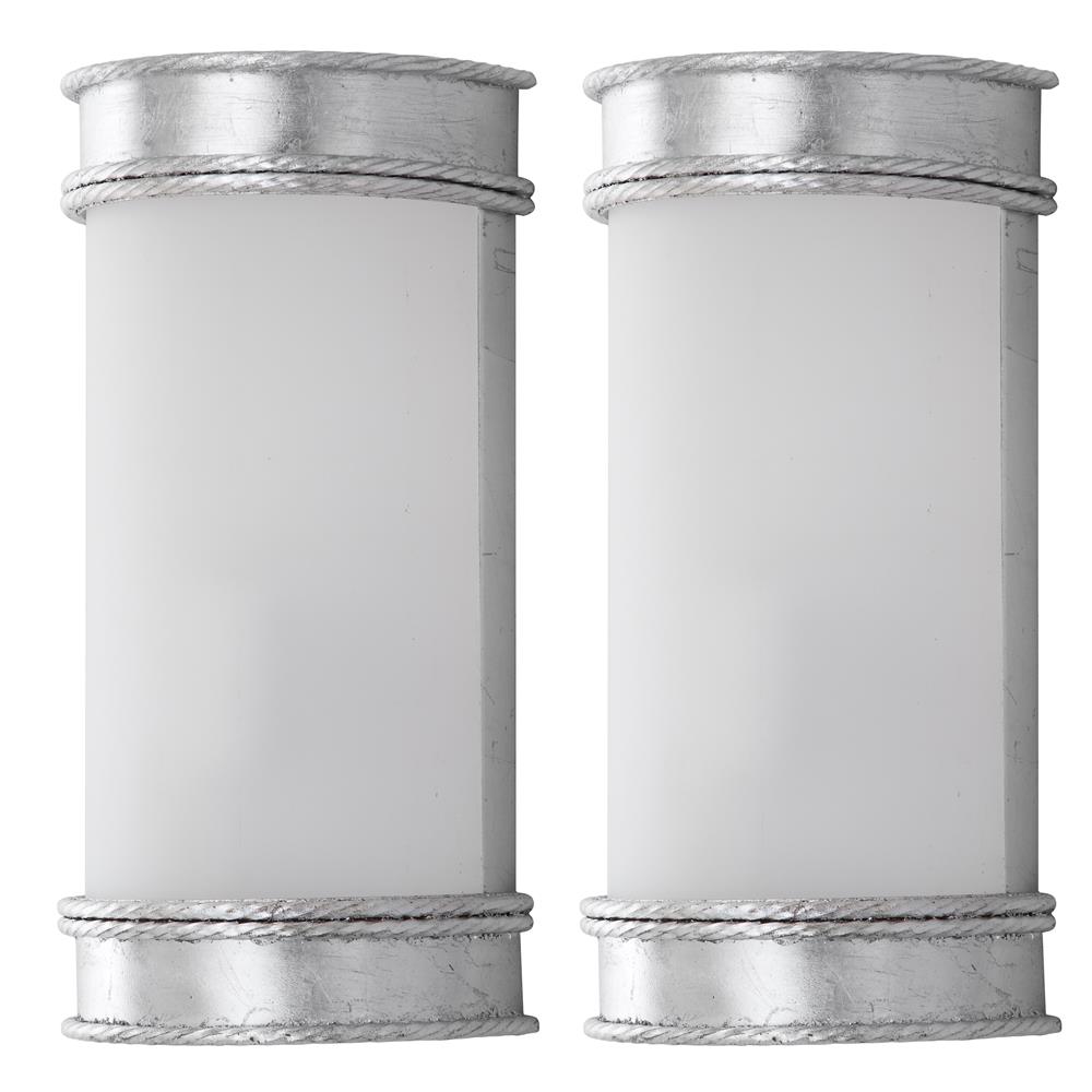 Safavieh LIT4412B-SET2 SILVER FLORENCE 12-INCH H SILVER WALL SCONCE