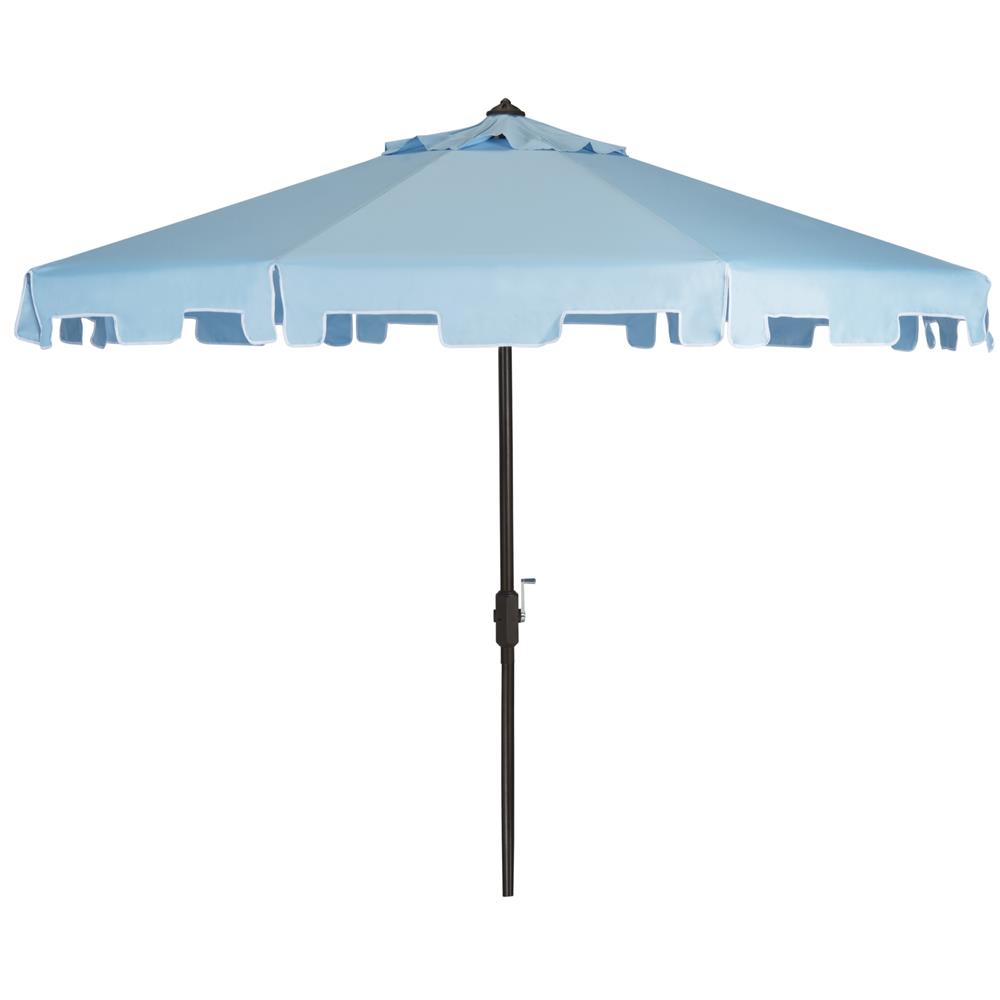 Safavieh PAT8000D Zimmerman 9 Ft Crank Market Umbrella With Flap