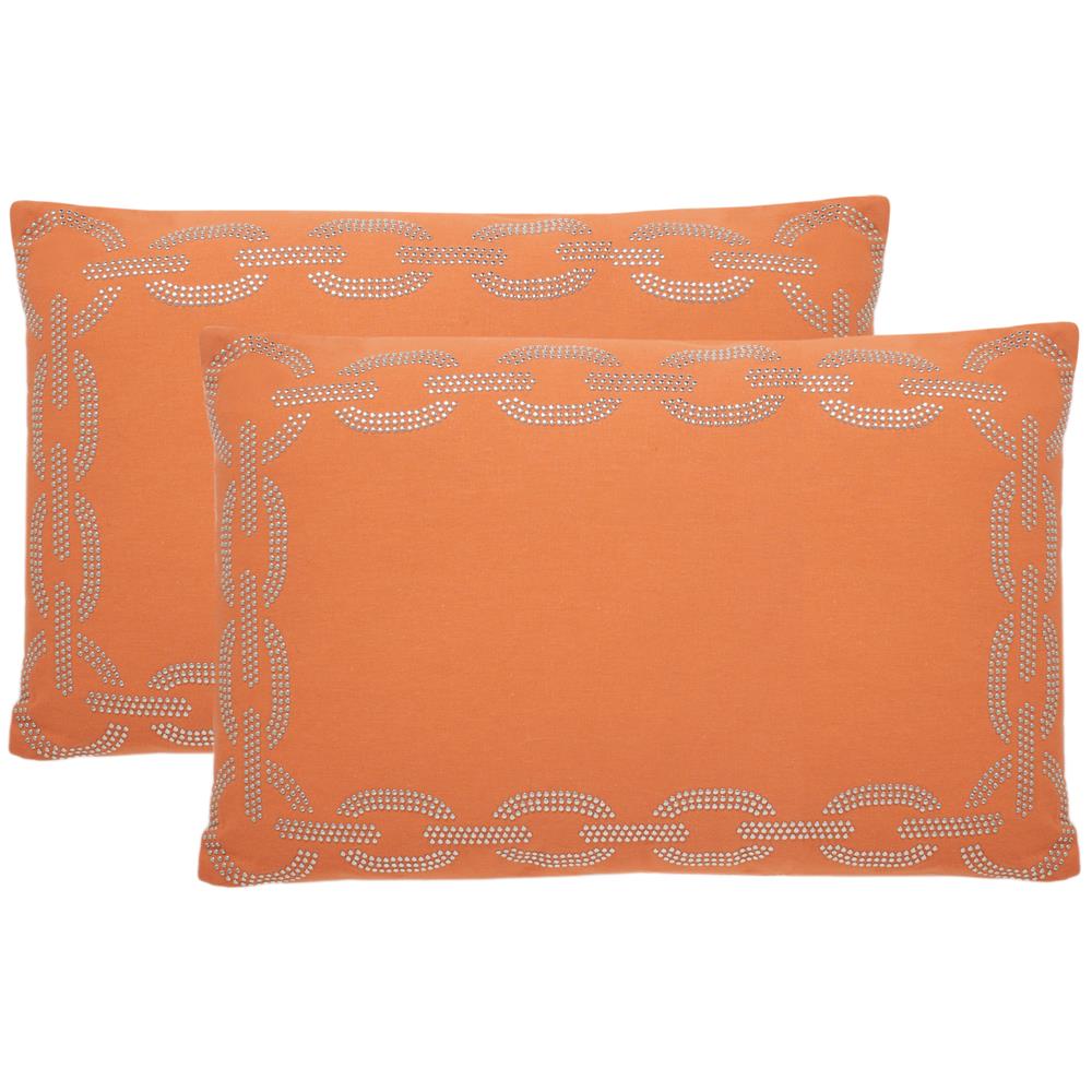 Safavieh Sibine Embellished Orange Pillow
