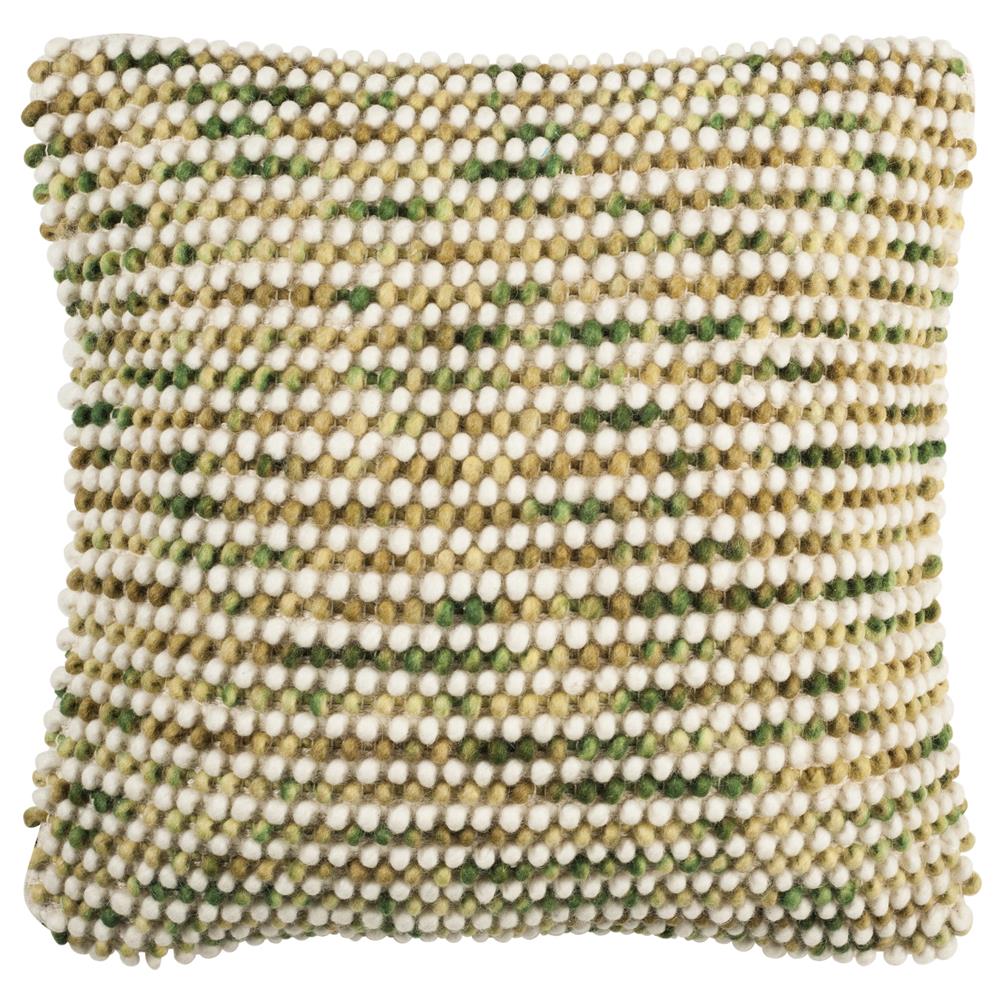 Safavieh PLS101A-2020 PIN STRIPED LOOP Pillow in FIELD GREEN