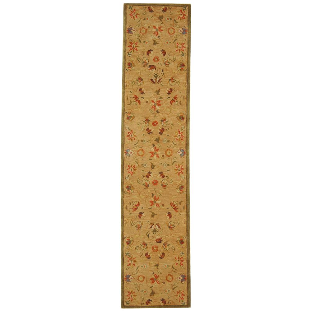 Beige Safavieh Anatolia Collection AN525A Handmade Traditional Oriental Premium Wool Accent Rug Green 2' x 3' 