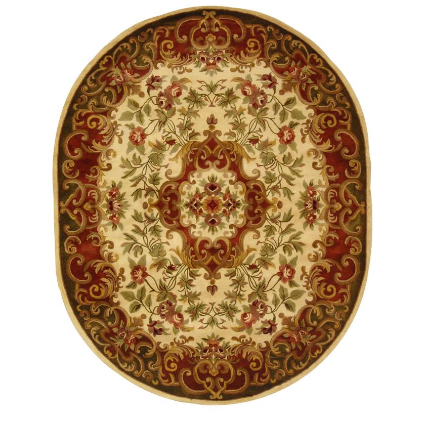 Safavieh CL234C-8OV Classic Area Rug in IVORY / GREEN
