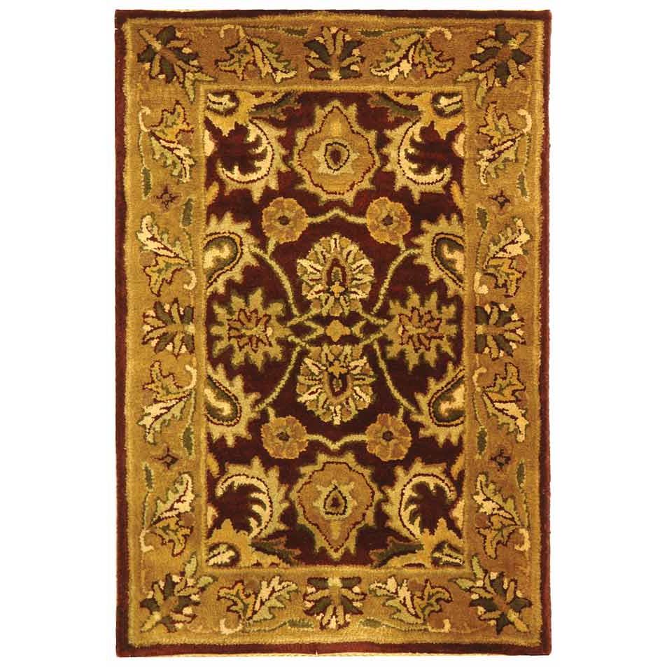 Safavieh CL244A-4R Classic Area Rug in BURGUNDY / GOLD