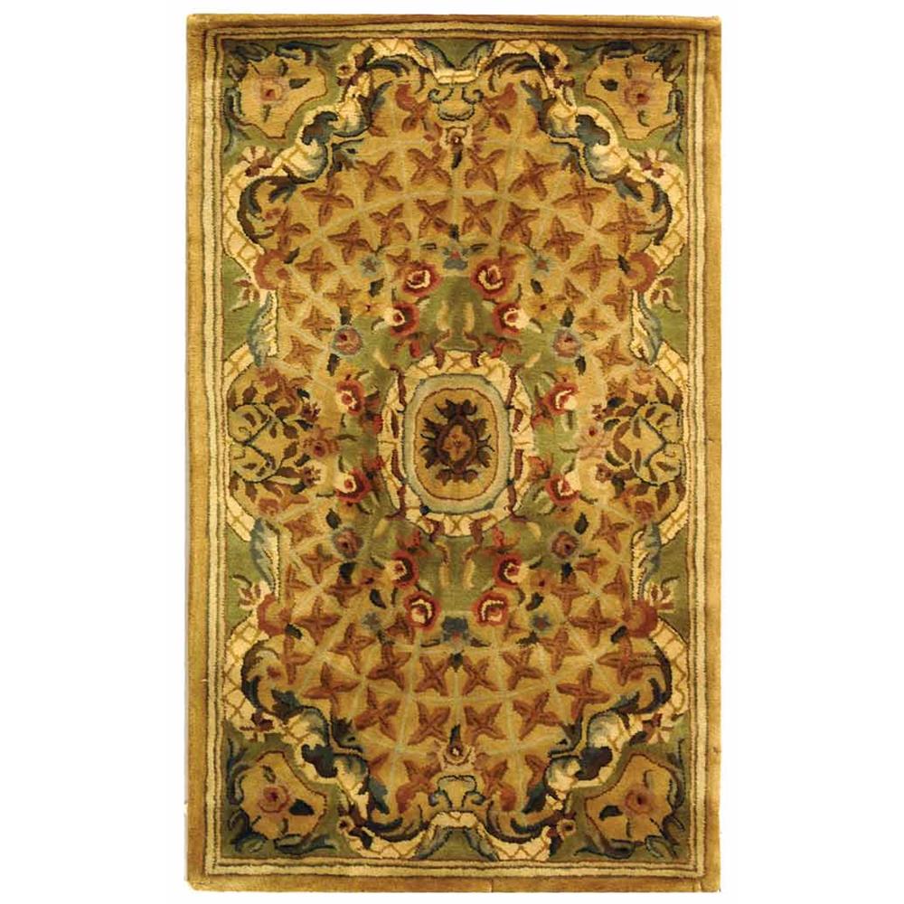 Safavieh CL304D-3 Classic Area Rug in TOUPE / LIGHT GREEN