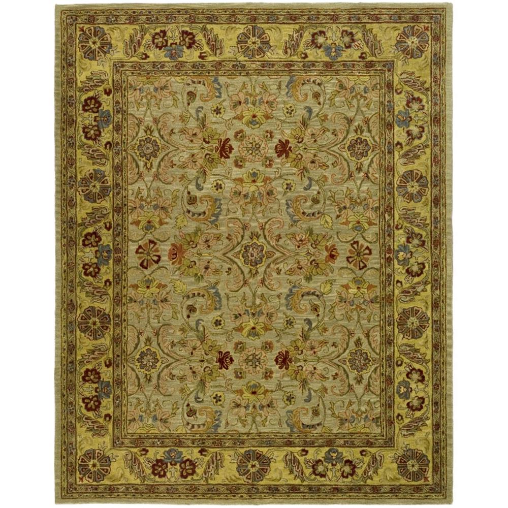 Safavieh CL324A-8 Classic Area Rug in LIGHT GREEN / GOLD