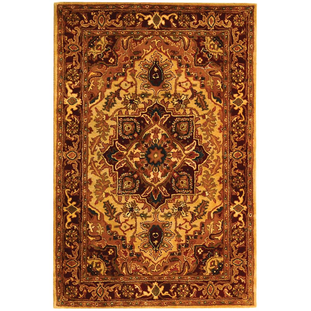 Safavieh CL763A-6 Classic Area Rug in LIGHT GOLD / RED