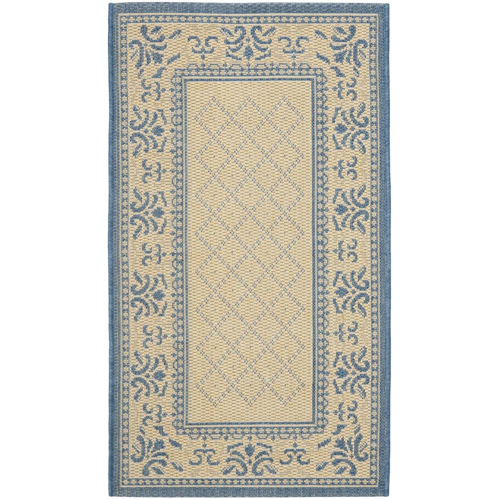 Safavieh CY0901-3101-2 Courtyard Area Rug in NATURAL / BLUE