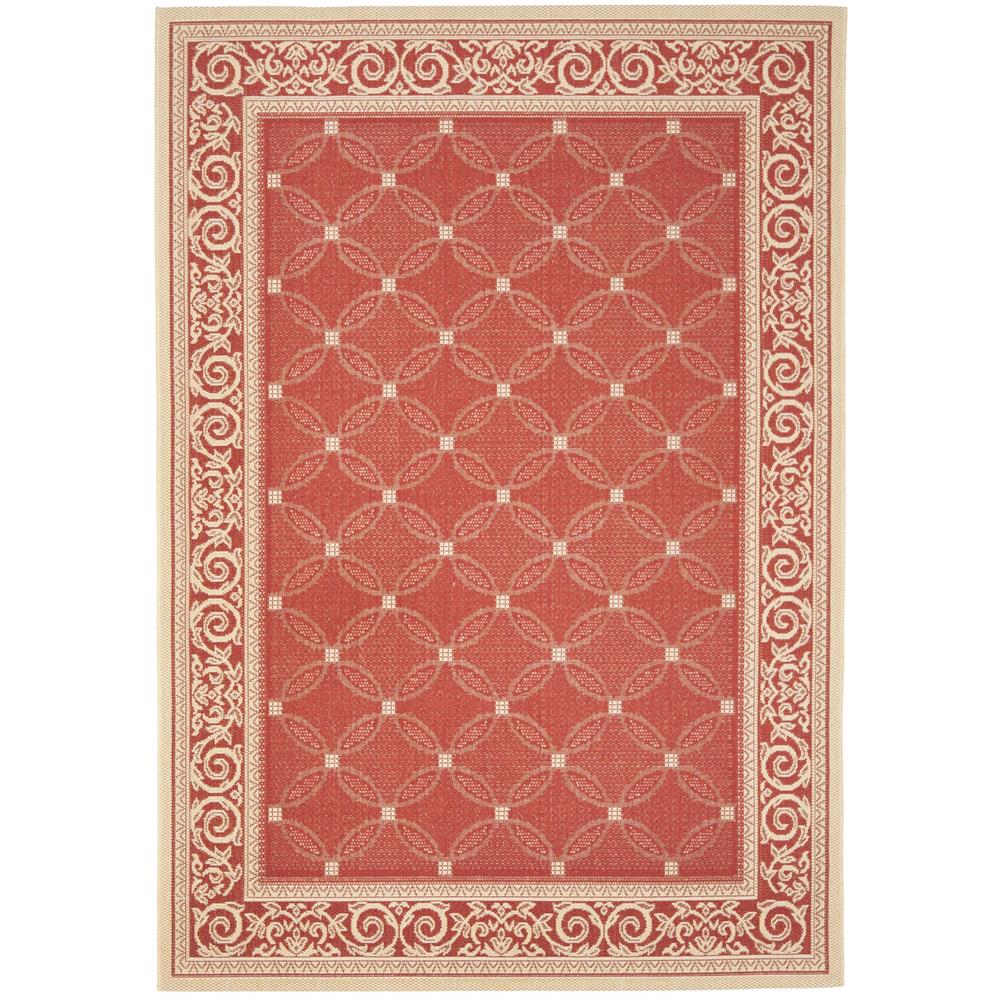 Safavieh CY1502-3707-9 Courtyard Area Rug in RED / NATURAL