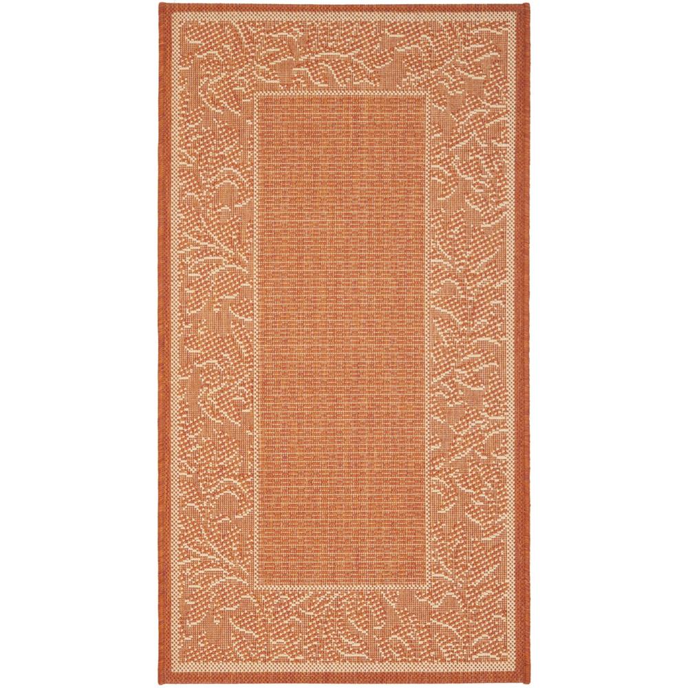 Safavieh CY2666-3202-2 Courtyard Area Rug in Terracotta / Natural