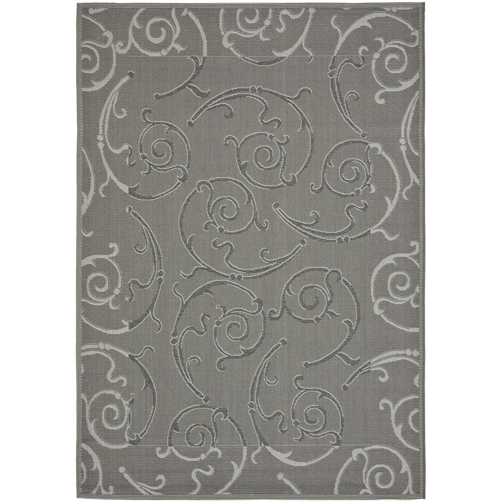 Safavieh CY7108-87A5-5 Courtyard Area Rug in ANTHRACITE / LIGHT GREY