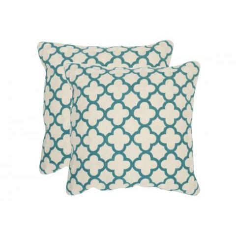 Safavieh Sandre Geometric Teal Pillow